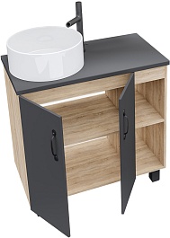 Grossman Мебель для ванной Флай 80 GR-3013 дуб сонома/серая – фотография-5